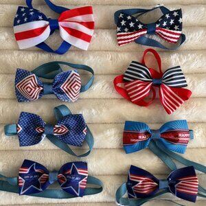 Pet Dog Cat Bow Ties USA 4th of July 250th Independence Day NEW